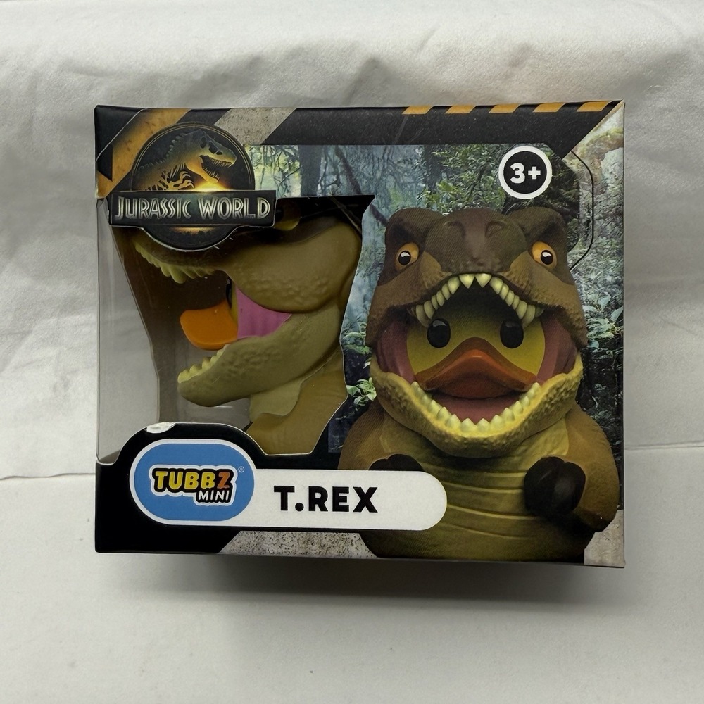 NEW TUBBZ MINI Jurassic Park T-REX  Collectible Duck Vinyl Figure JEEP